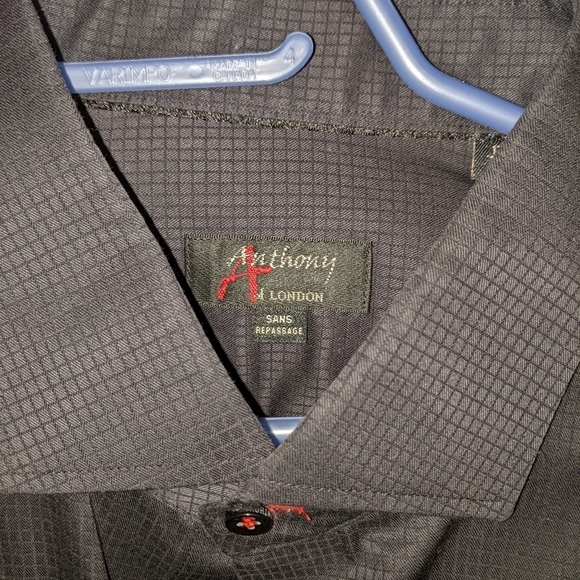 Anthony of London black dress shirt size 17 - Picture 2 of 2